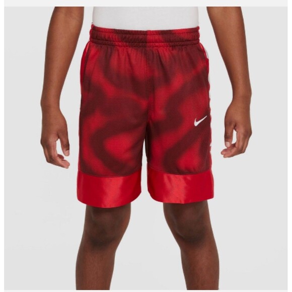 Nike Boys'‎ Dri-FIT Elite FN8326 657 Size XL Extra Large Basketball Shorts Red - Picture 1 of 3